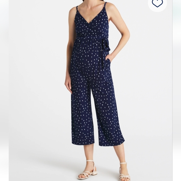 Navy Polka Dot Jumpsuit - Picture 5 of 5